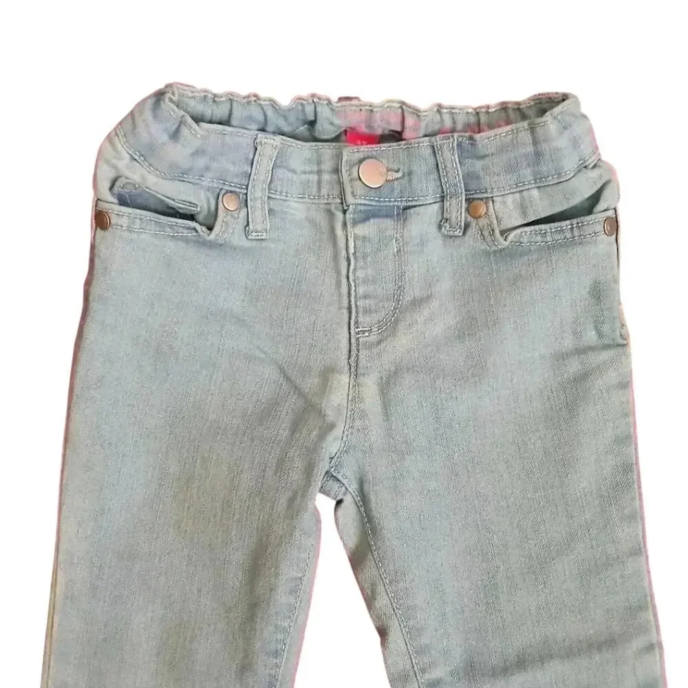 The Children's Place Light Blue Skinny‎ Jeans Adjustable Toddler Denim Girls 4T